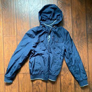 Levi's Boys Navy Blue Raincoat